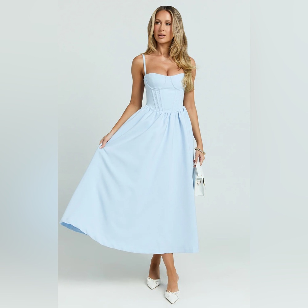 Elegant Light Blue Showpo Women's Corset Dress